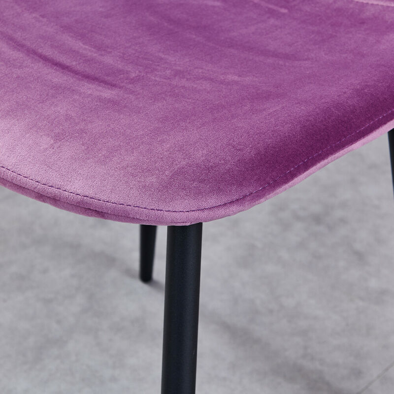 Set of 4 Velvet Dining Chairs Upholstered Seat Home Living Room Lounge Bedroom