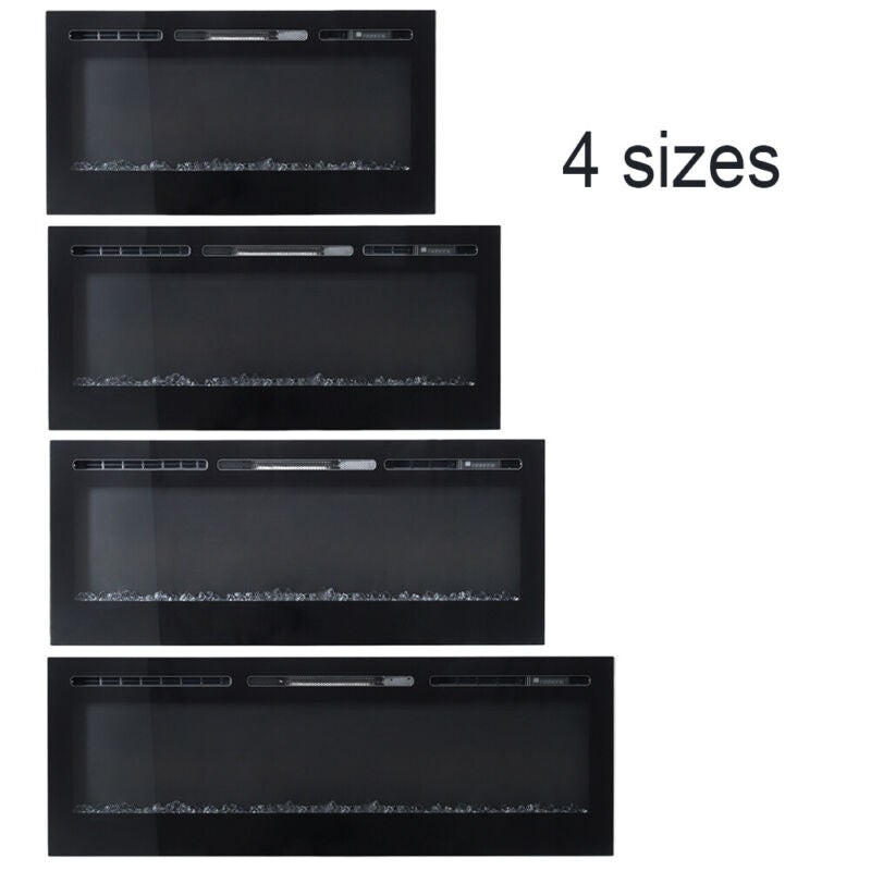 36/40/50/60 inch Inset /Wall Mirrored Fireplace 12 Colour Led Electric Fireplace