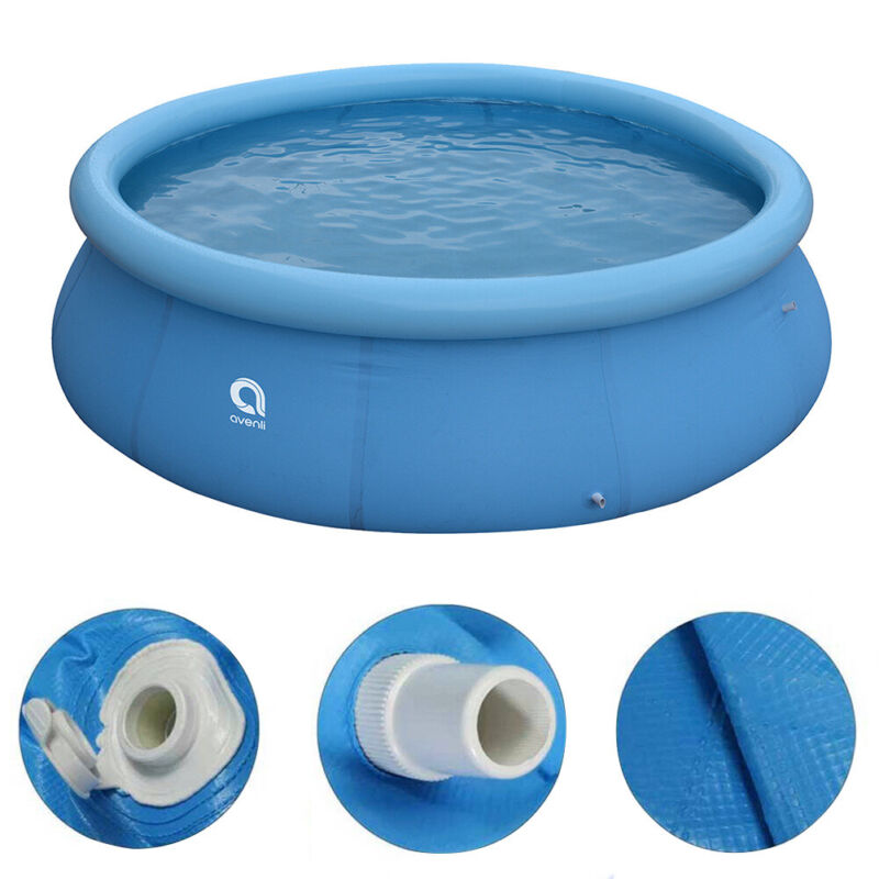 3M Large Round Summer Inflatable Swimming Pool Garden Family Kids Paddling Pools