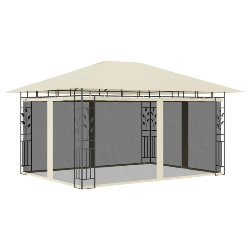 Gazebo with Mosquito Net and String 4x3x2.73 m 180 g/m² V9F1