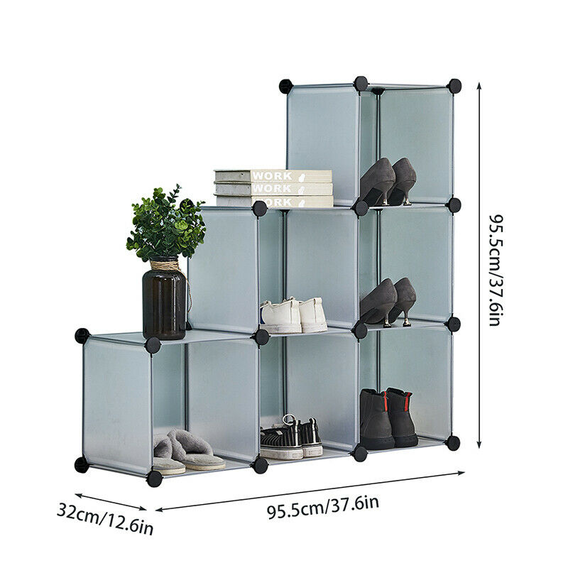 6 Cubes DIY Modular Open Storage Organizer Clothes Wardrobe Rack Shelf Cabinet