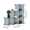 6 Cubes DIY Modular Open Storage Organizer Clothes Wardrobe Rack Shelf Cabinet