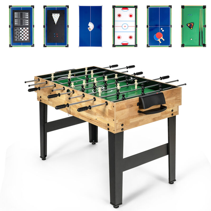 10-in-1 Combo Game Table Set Combo Entertainment Game Table Stackable Design