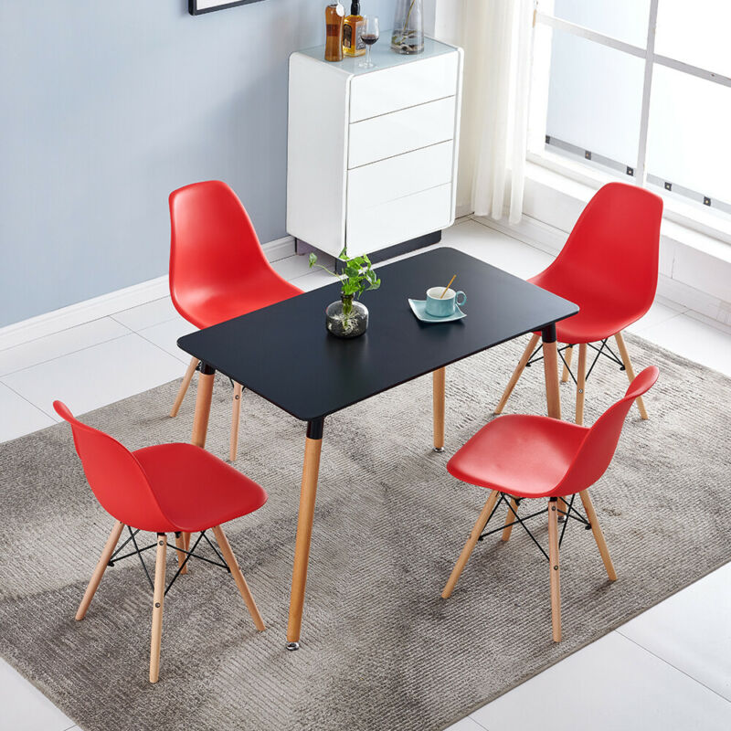 Set of 4 Eiffel Chairs Lounge Chairs Dining Chairs Plastic Home Kitchen Office