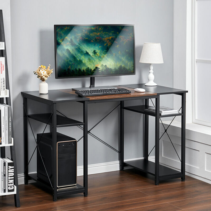 Study desk with shelves on deals top