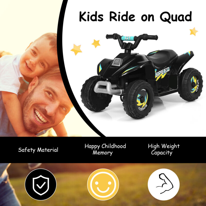 6V Battery Powered Ride on Quad Bike ATV Electric Mini Vehicle Car For Toddler