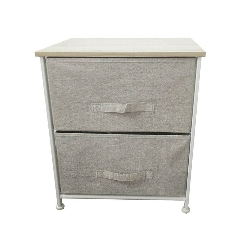 Fabric Chest of Drawers Bedside Cabinet Table Night Stand Storage Unit Cupboard