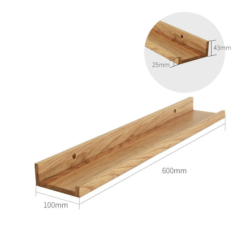 Wooden Floating Shelf Space Saving Floating Wall Shelves Display Shelf Bookshelf