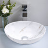 MULTI SHAPE BATHROOM CLOAKROOM COUNTERTOP CERAMIC BASIN SINK & POP UP WASTE SETS