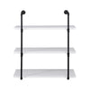 3 tier Shelf Display Storage Rack Holder Wall Mounted Metal Frame MDF Board Home