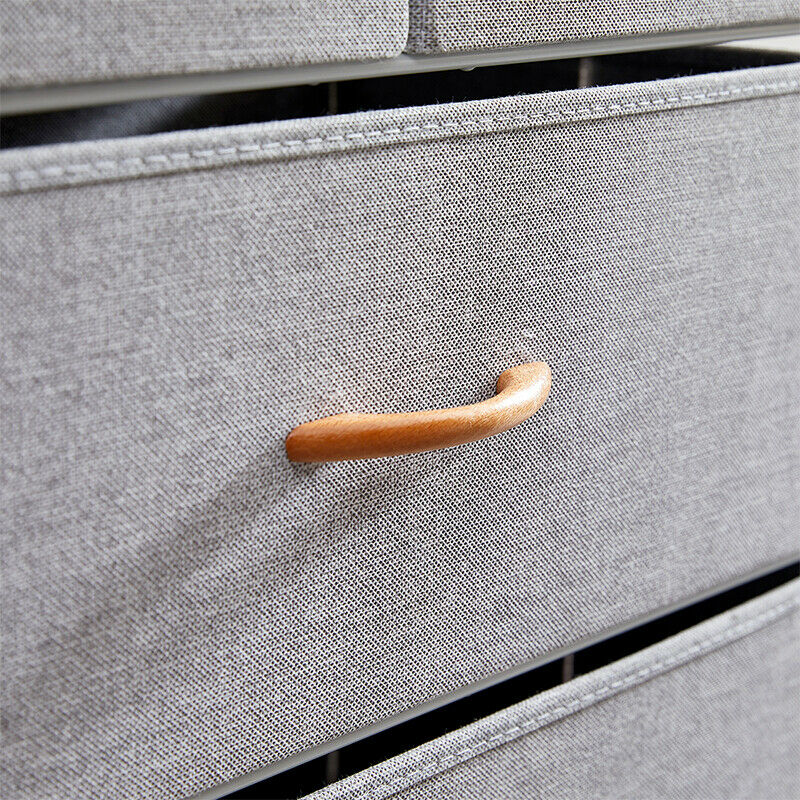 Fabric Bedside Cabinet Table Metal Frame Storage Unit Organiser Chest of Drawers