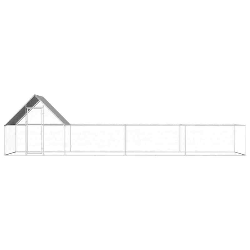 Chicken Coop 8x2x2 m Galvanised Steel I9M7