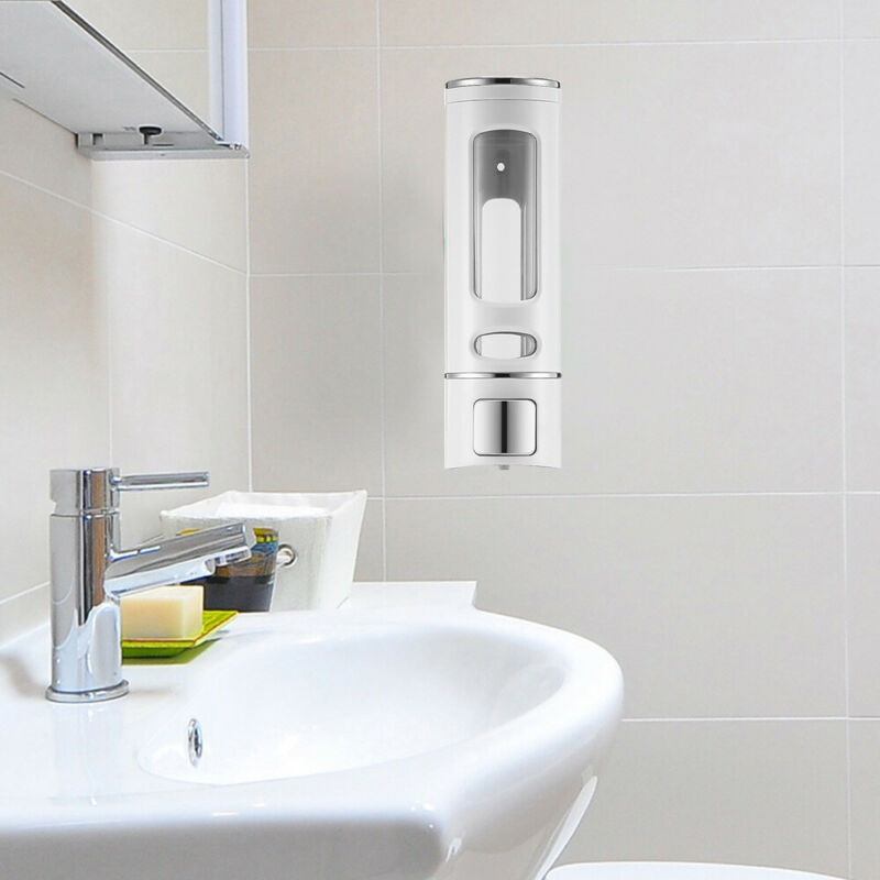 400ml Liquid Soap Shampoo Dispenser Wall Mounted Hand Wash Dispenser Bathroom UK