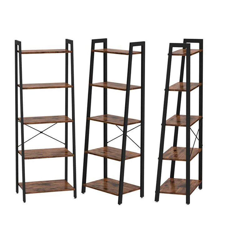 5 Tier Metal Ladder Shelf Shelving Display Rack Plant Stand Storage Shelves Home