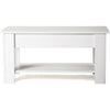 Wooden Coffee Table With Lift Up Top Storage Shelf Living Room Furniture White