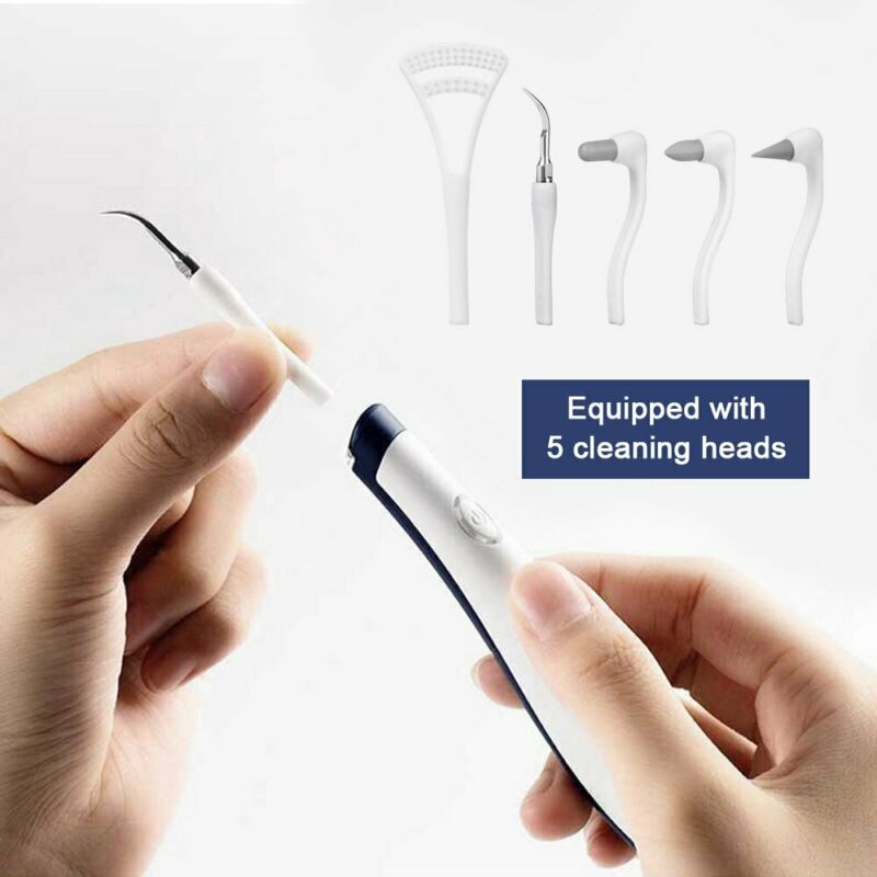 5in1 Tooth Polishing Cleaner Ultrasonic LED Electric Oral Teeth Cleaning Kit