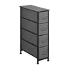 Dark Grey Fabric Cabinet Storage Unit Chest of Drawers Organiser Bedside Table
