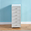 Slim 6 Drawer Metal File Cabinets Filing Cabinet for Small Space Home/Office