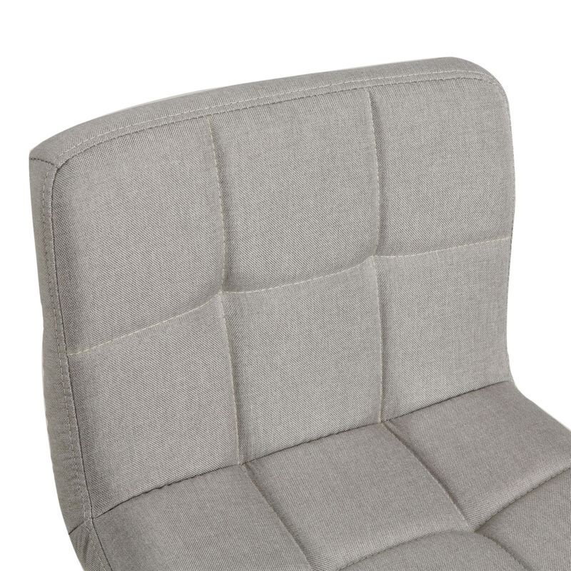 2x Breakfast Bar Stools w/ Linen Padded Backrest High Counter Chairs Kitchen Pub