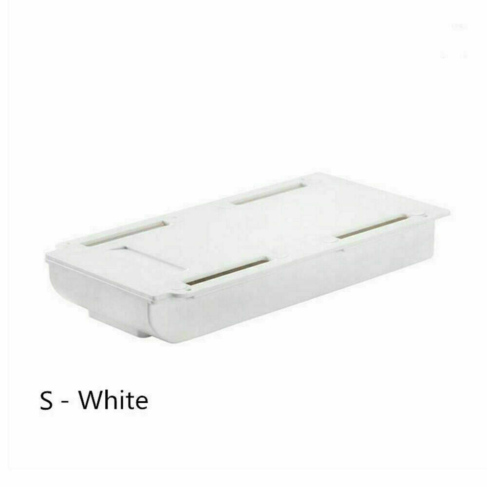 Self Adhesive Under Desk Table Drawer Tray Pencil Organizer Hidden Storage Box