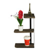 3 Tiers Rustic Wood Corner Shelf Home Display Storage Rack Wall Floating Shelf