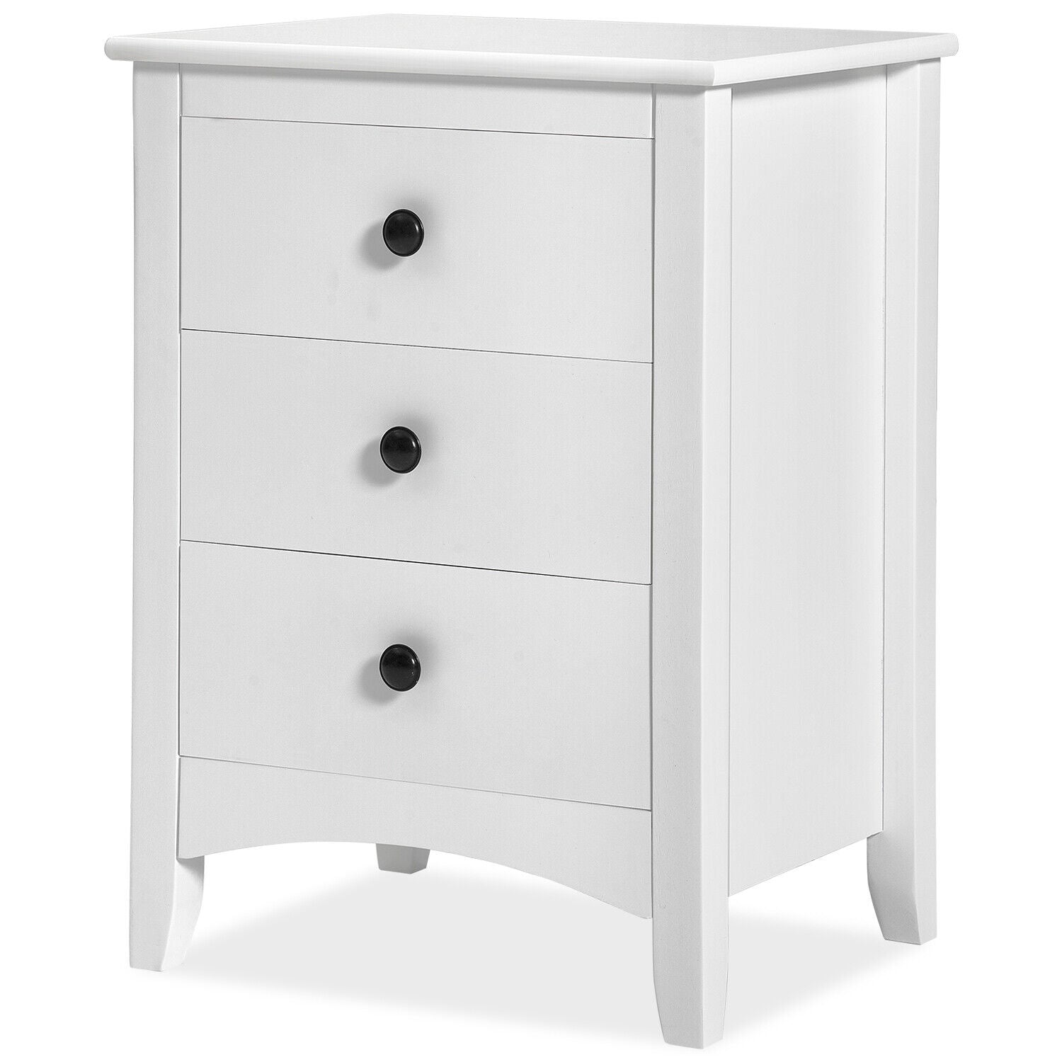 1/2x Modern 3 Drawer Chest of Drawers Bedside Table Nightstand Bedroom Furniture