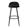 1/2x Breakfast Bar Stool Velvet Padded High Counter with Backrest Chair Barstool