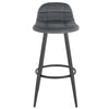 1/2/4/6x Velvet Padded Bar Stool Kitchen Pub Breakfast High Chair with Backrest