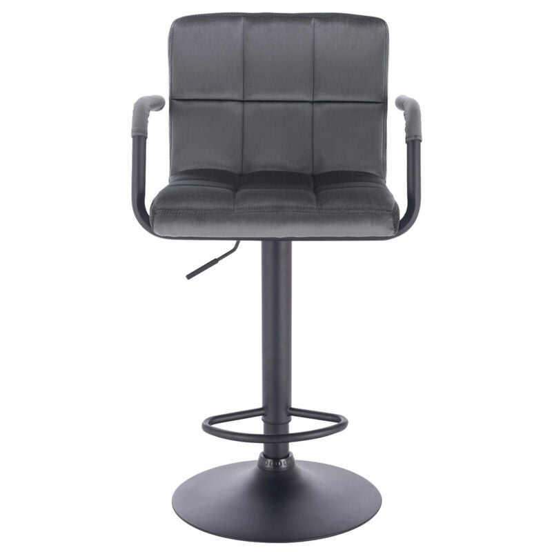 Bar Stools with Back Velvet Padded Stool Swivel Gas Lift Kitchen Breakfast Chair