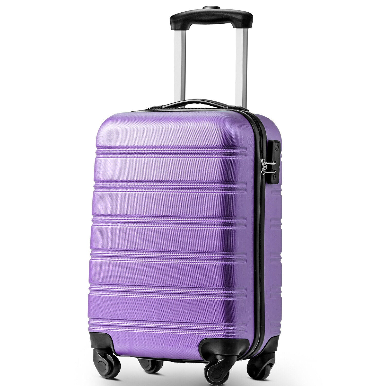 20 24 28 Inch Suitcase Set ABS Large Hard Shell Cabin Hand Travel Luggage Purple