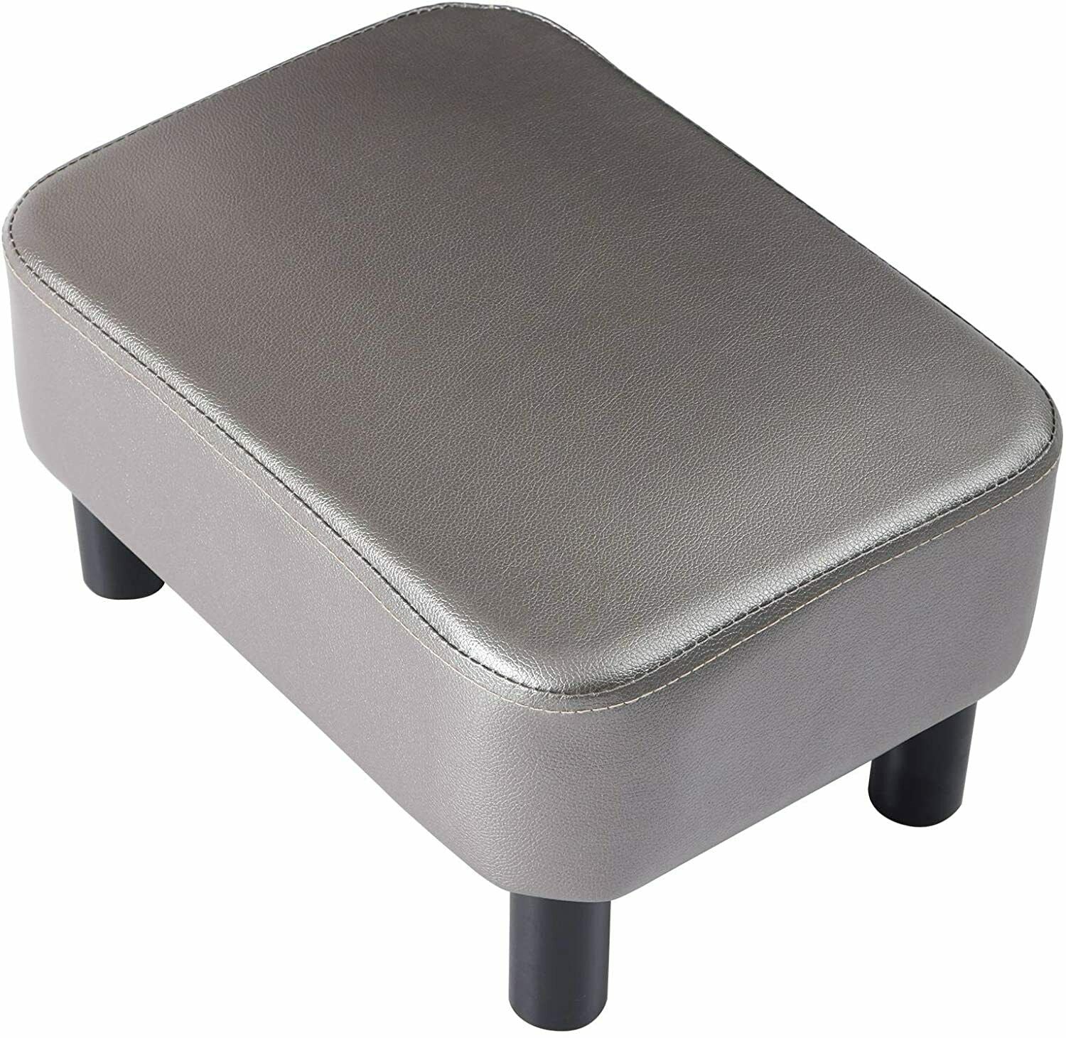 PU Leather Footstool Footrest Stool Pouffe Ottoman Footrest Gift for Parents