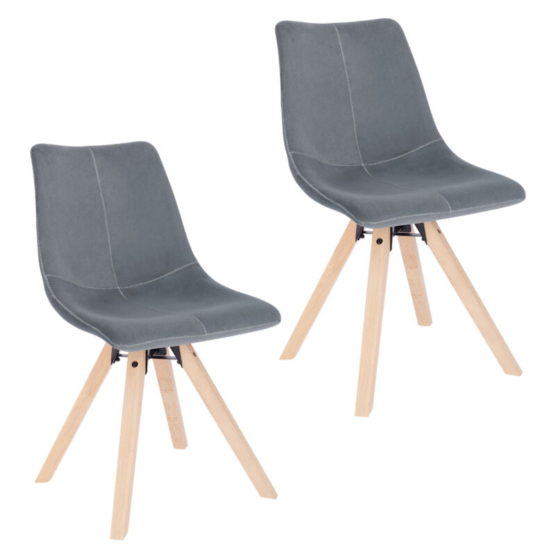 1/2x Dining Chair w/ Velvet Padded Wooden Legs Chair Office Living Room Kitchen