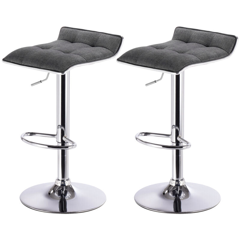 Bar Stool Swivel Gas Lift Chairs Breakfast Kitchen Club Cafe Stool Linen Padded