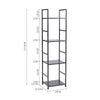 2 3 4 5 Tier Bookshelf Bookcase Storage Stand Display Shelving Unit Space Saving