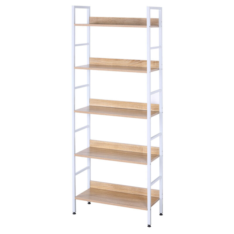 3/4/5 Tier Ladder Shelf Bookcase Storage Shelving Unit Corner Rack Display Stand