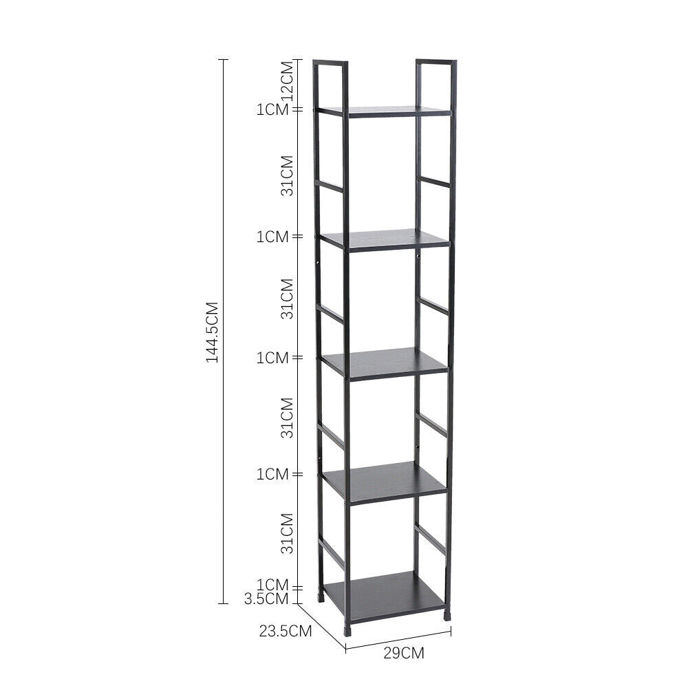 2 3 4 5 Tier Bookshelf Bookcase Storage Stand Display Shelving Unit Space Saving