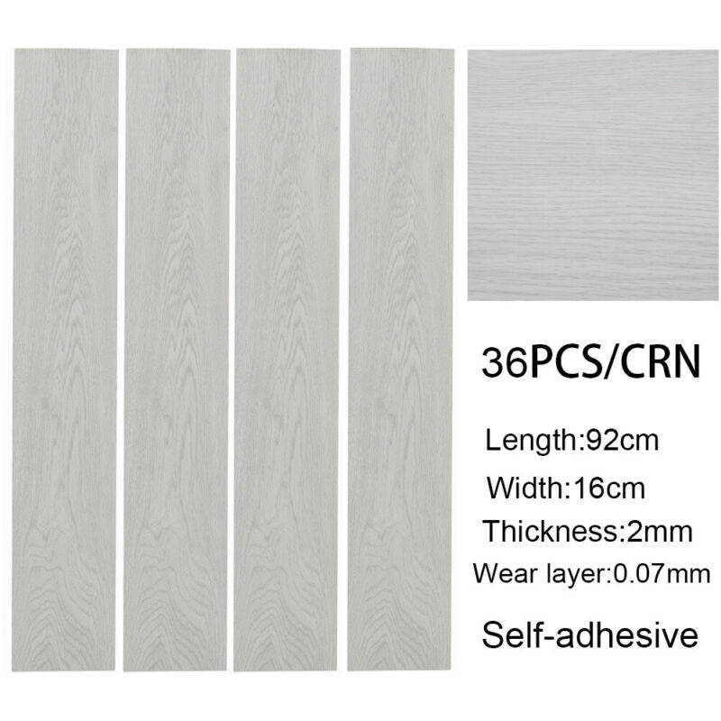 36pcs Self-adhesive Wood Pattern PVC Tile Flooring Planks Floor Tile Living Room