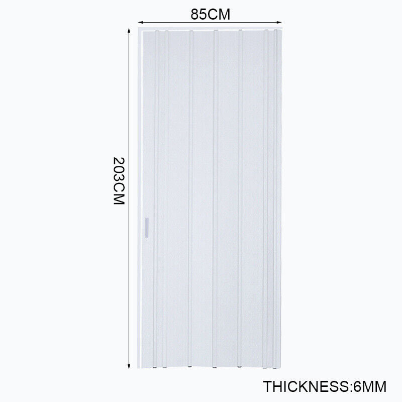 Concertina White PVC Panel Divider Door Folding Door Living Room Study Room