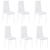 2 4 6 pcs Faux Leather Seat High Back Dinning Chairs Modern Kitchen Living Room