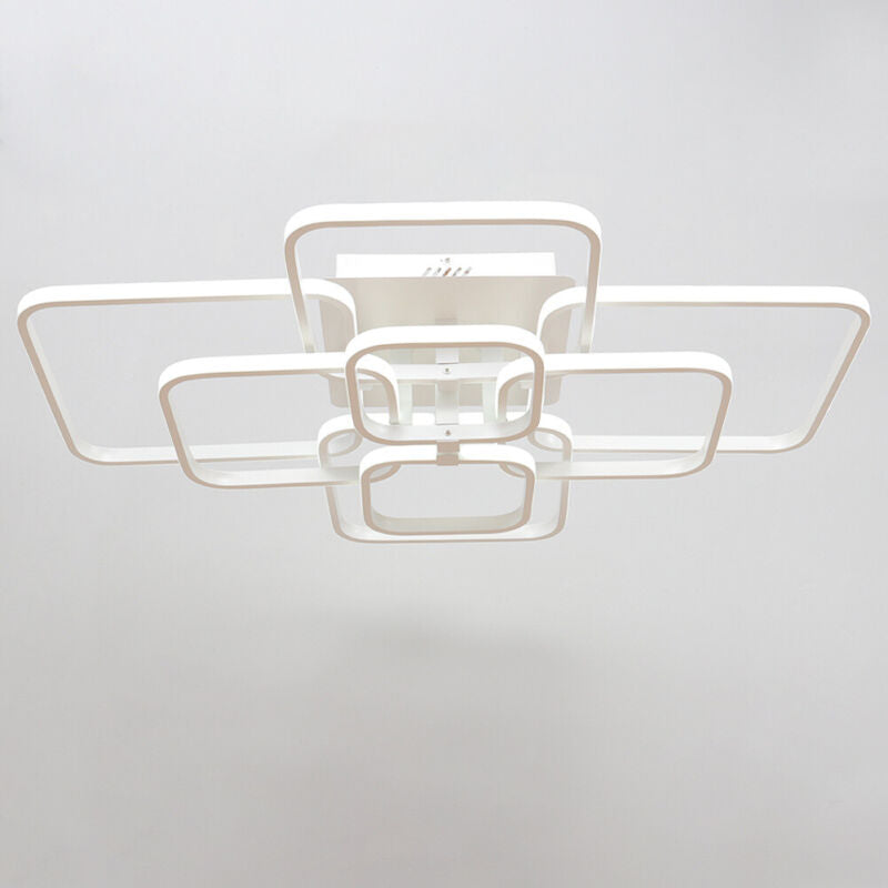 Square LED Ceiling Light Lamp Chandelier Lights Bedroom Living Room 4/6/8 Head
