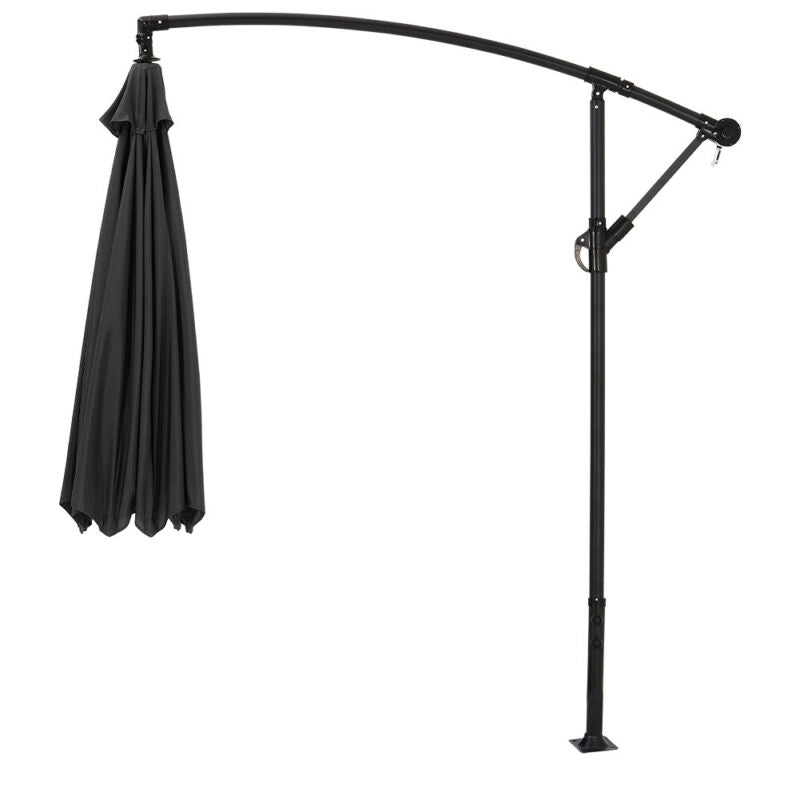 3M Hanging Outdoor Banana Patio Umbrella Cantilever Shelter Garden Sun Parasol