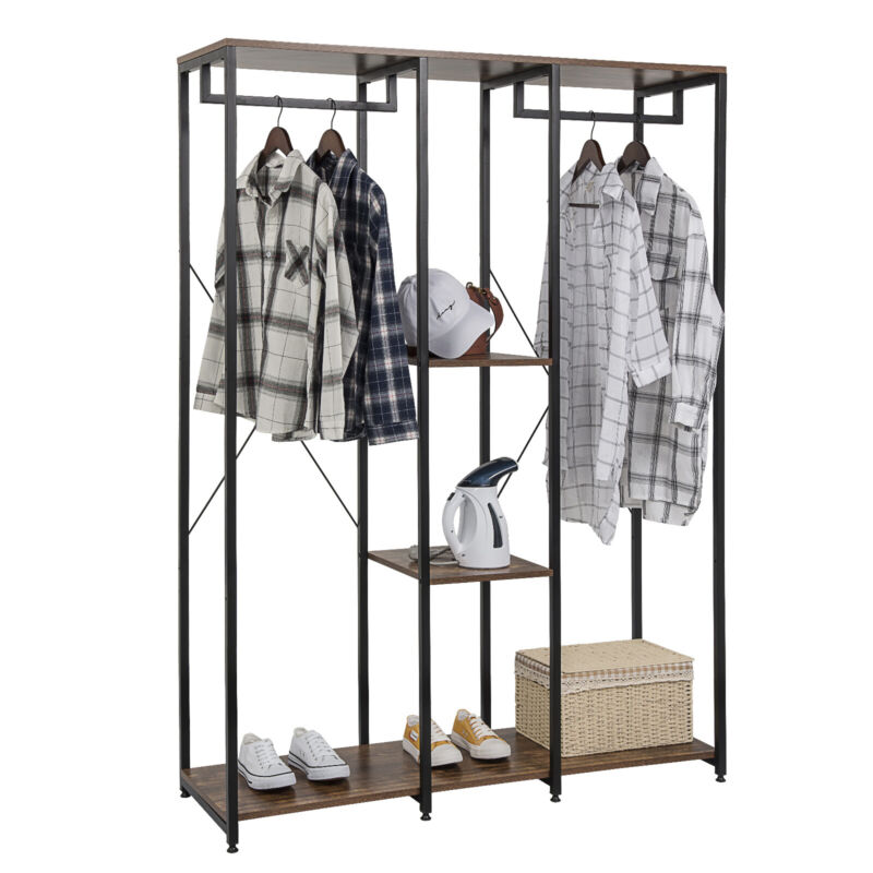 Heavy Duty Clothes Rail Storage Garment Shelves Hanging Display Rack Stand Shelf