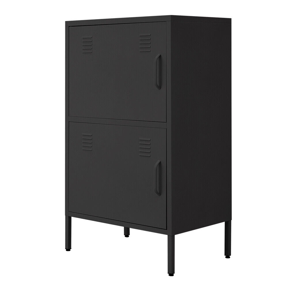 2 Door Filing Cabinet Office School Metal File Document Storage Shelf Cupboard