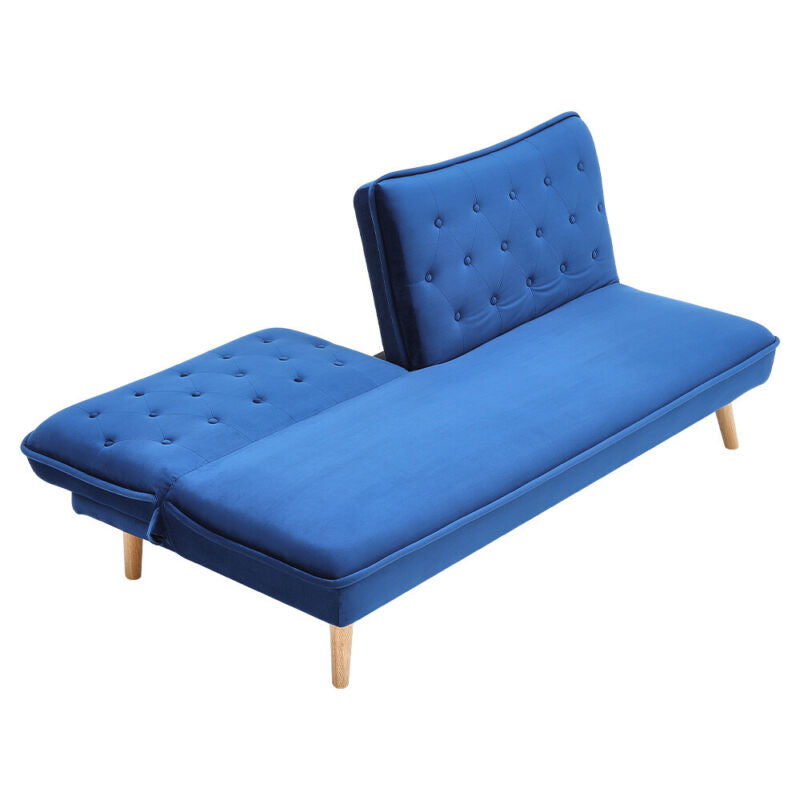 3 Seater Luxury Fabric Padded Sofa Bed Suite Quilted Back Recliner Sofabed