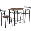 3pcs Dining Table Set and 2 Stools Breakfast Bar for Dining Room/ Kitchen HT