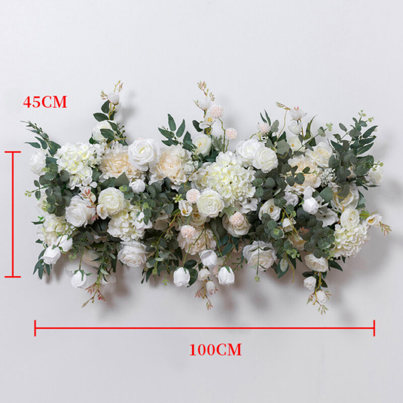 Bushy Artificial Flower Row Wedding Arch Top Table Backdrop Arrangement Decor