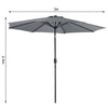 3*2.4M Outdoor Swivel Umbrella Garden Shelter Garden Sun Parasol Beach umbrella