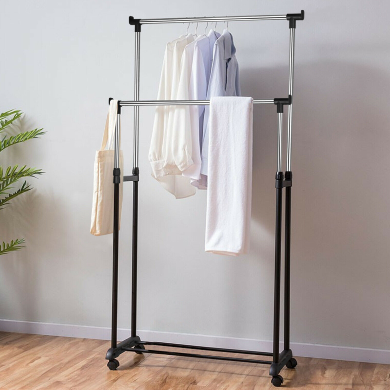 Heavy Duty Clothes Rail Rack Garment Hanging Display Stand Shoes Storage Shelves