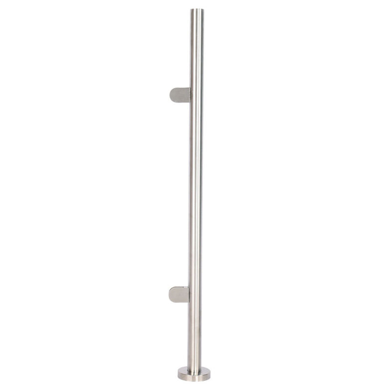 Stainless Steel Garden Fence Railing Balustrade Post Mid/Corner/End Post w/Clamp