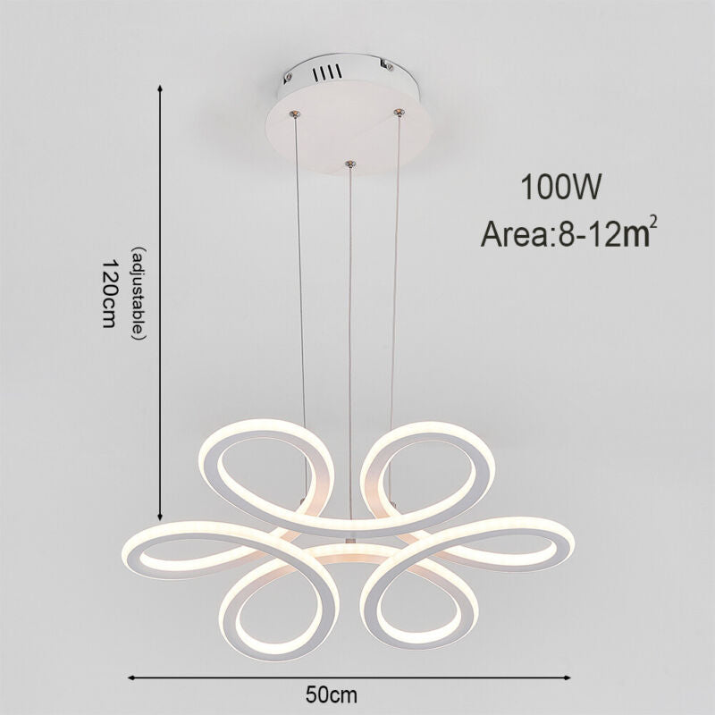 Stylish Flower/Wave LED Ceiling Light Chandelier Lights Living Dining Room uk